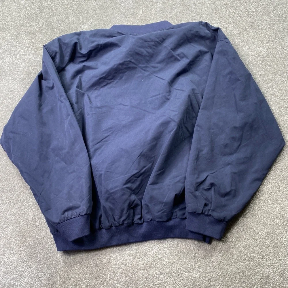 Vantage Villanova Pullover Windshirt Mens Large Navy Blue Embroidered Logo